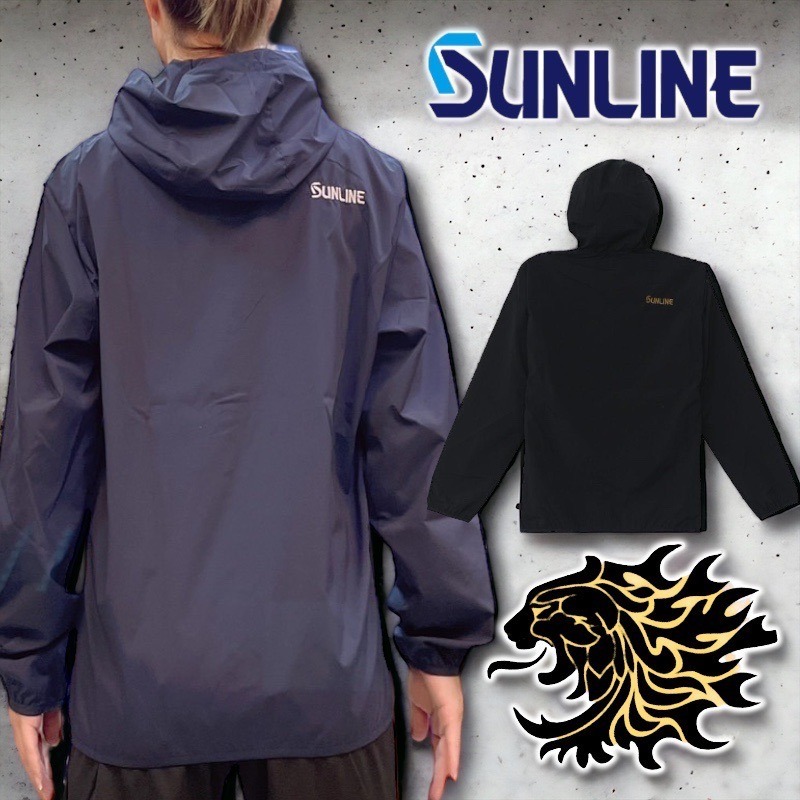 鴻海釣具企業社《SUNLINE》SUW-15209DPK DRY 刺繡獅子涼感全開式彈力連帽衫-細節圖2