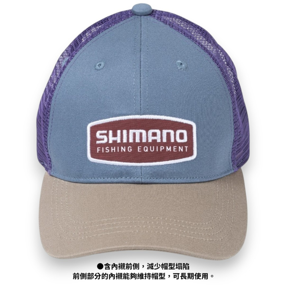 中壢紅海釣具【SHIMANO】CA-081Z 微章休閒半網眼釣魚帽 網帽 棒球帽 透氣帽 戶外帽 遮陽帽 26年春夏款-細節圖5