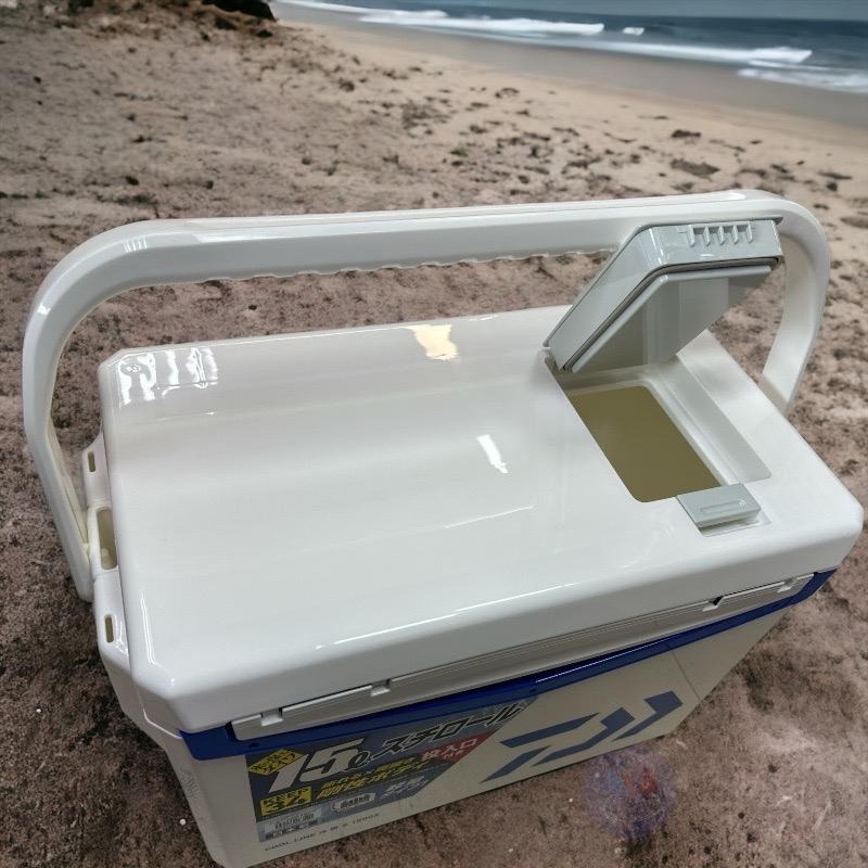 紅海釣具企業社【DAIWA】COOL LINE ALPHA 3 S1500X 藍白色冰箱-有投入孔 另售釣武者貼紙-細節圖3