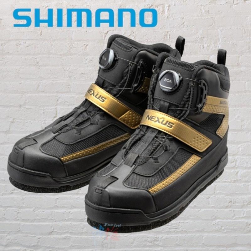 鴻海釣具企業社《SHIMANO》22 FS-110V 黑色短統防滑釘鞋