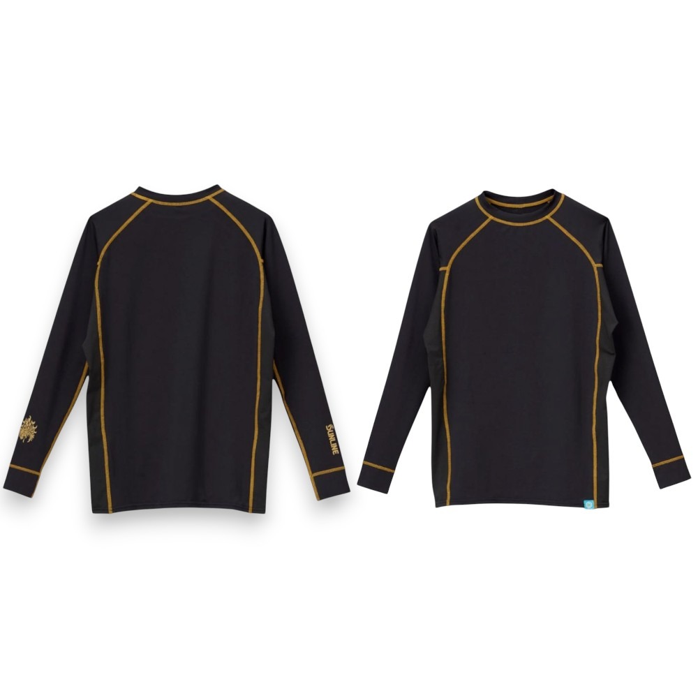 中壢紅海釣具【SUNLINE】SUW-06211CW 黑色×金色防蚊內搭衣-細節圖2