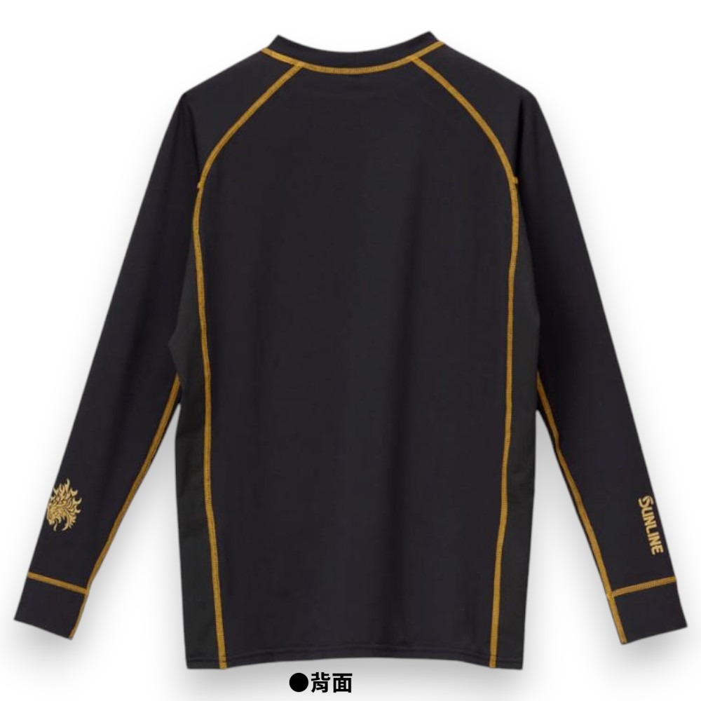 中壢紅海釣具【SUNLINE】SUW-06211CW 黑色×金色防蚊內搭衣-規格圖5