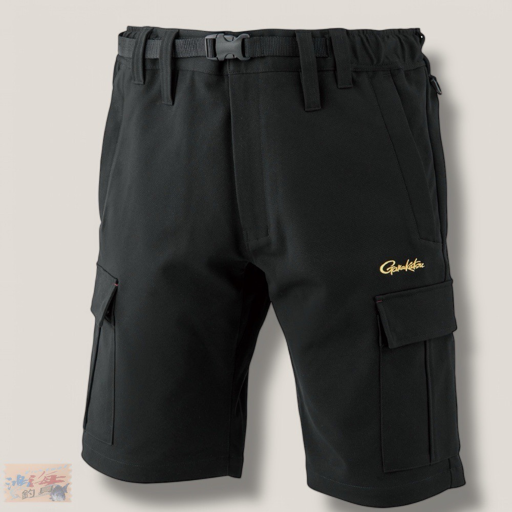 紅海釣具企業社【gamakatsu】 GM-3771 黑色×金色防潑水釣魚短褲  (25年款)-規格圖10