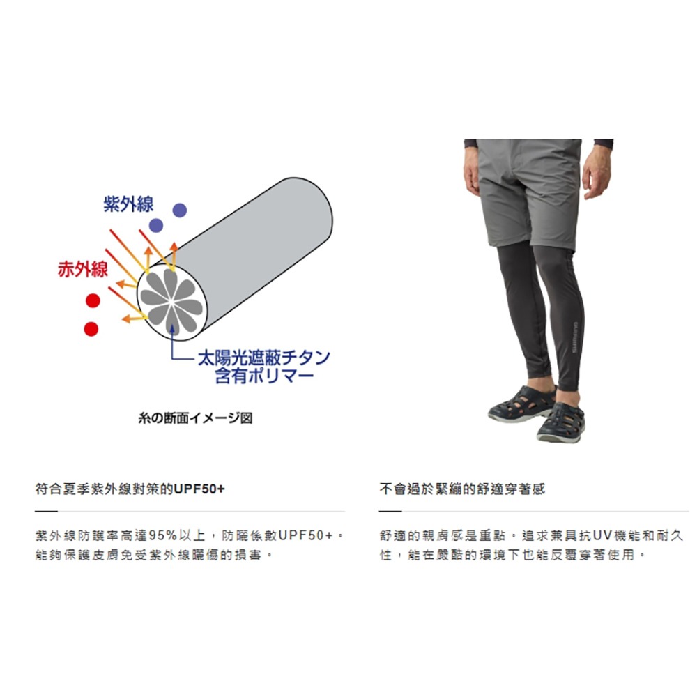 紅海釣具企業社【SHIMANO】 IN-007Y 黑色 黑色多迷彩 防曬內搭褲 (25年春夏款)-細節圖7