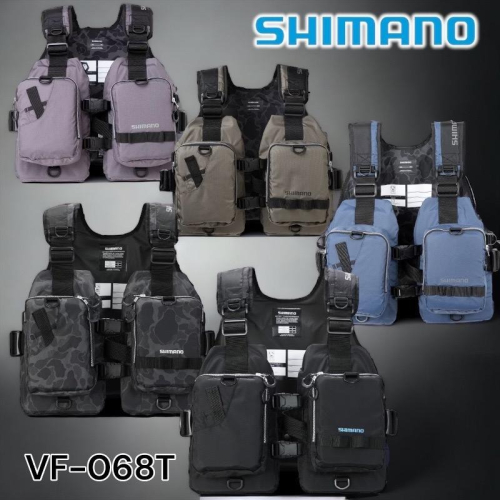 鴻海釣具企業社《SHIMANO》VF-068T 黑色輕量釣魚救生衣