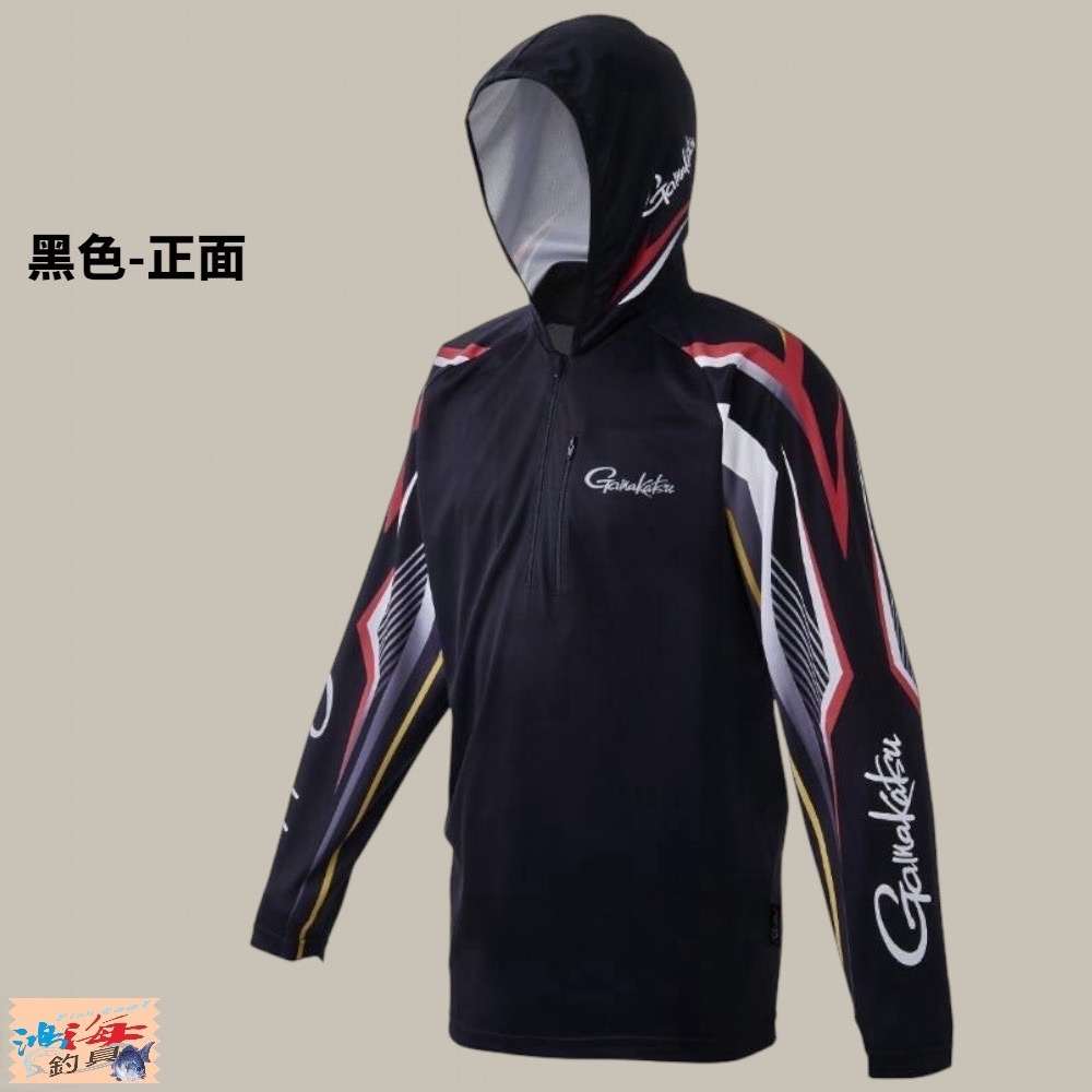 鴻海釣具企業社【gamakatsu】GM-3700 吸水速乾抗UV 防曬長袖釣魚衫 23年款 2WAY-細節圖2