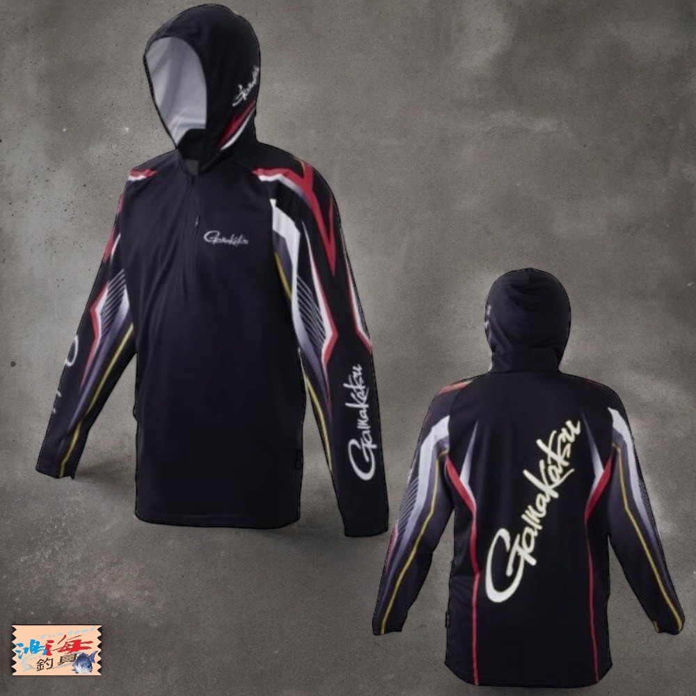 鴻海釣具企業社【gamakatsu】GM-3700 吸水速乾抗UV 防曬長袖釣魚衫 23年款 2WAY-規格圖11