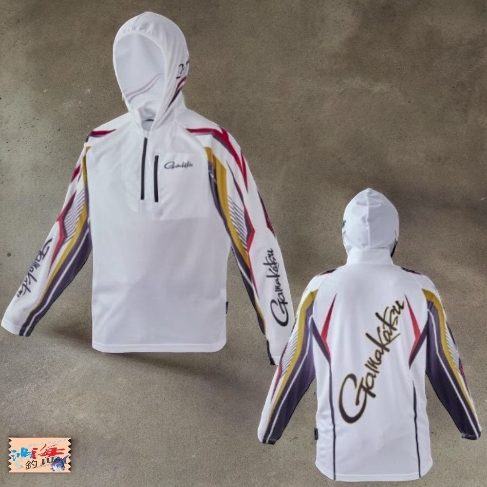 鴻海釣具企業社【gamakatsu】GM-3700 吸水速乾抗UV 防曬長袖釣魚衫 23年款 2WAY-規格圖11