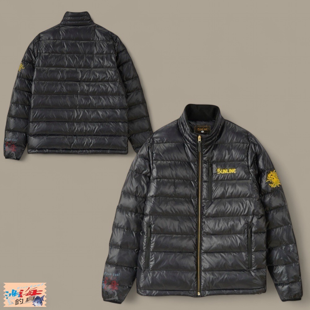 紅海釣具企業社【SUNLINE】 SUW-01201 黑色防寒保暖羽絨套裝 (22年秋冬款)-細節圖3