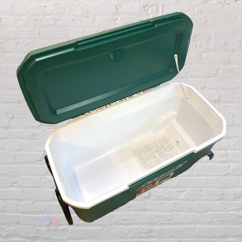 紅海釣具企業社《Coleman》100QT 5日保冷-100L 附輪冰箱 墨綠色 限宅配-細節圖5