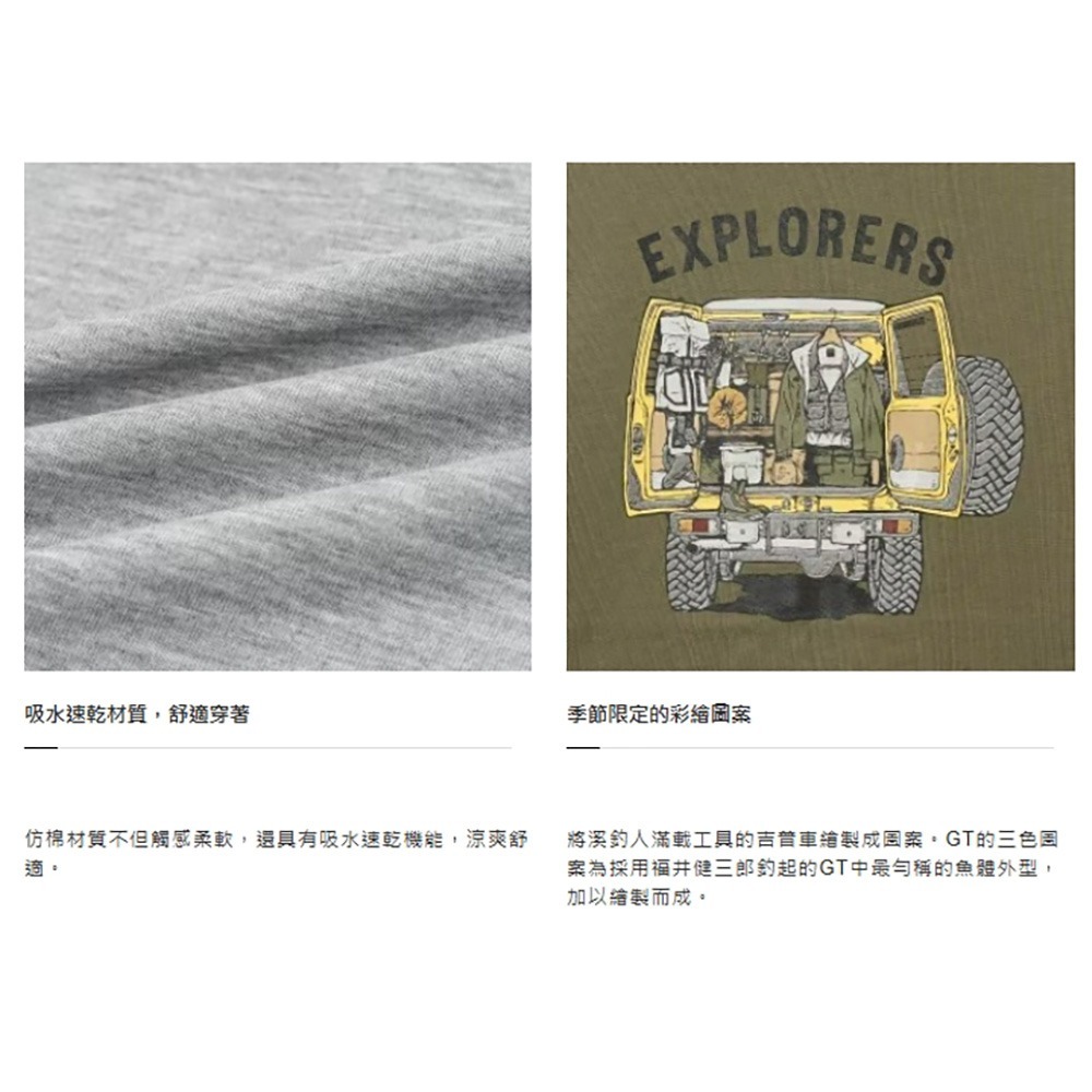 紅海釣具企業社【SHIMANO】SH-005W 吸水快速抗UV 灰色棉質短袖T 恤 23年款(零碼出清)-細節圖6