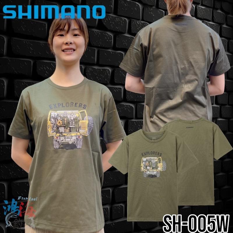 中壢鴻海釣具《SHIMANO》SH-005W 吸水快速抗UV 灰色棉質短袖T 恤 23年款-細節圖4