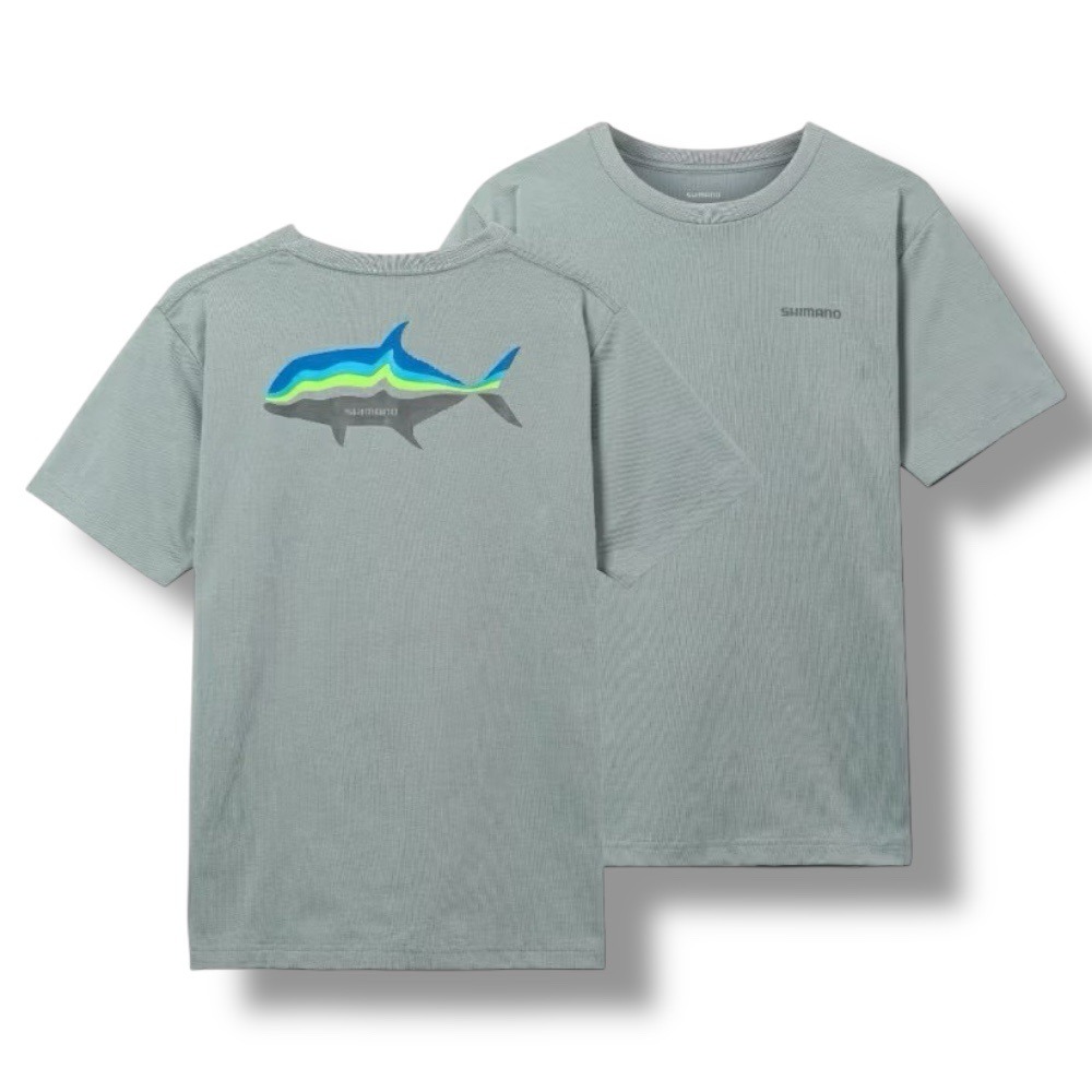 紅海釣具企業社【SHIMANO】SH-005W 吸水快速抗UV 灰色棉質短袖T 恤 23年款-規格圖11