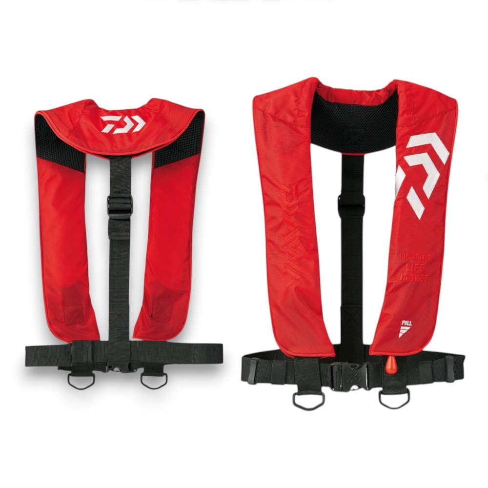 中壢紅海釣具【DAIWA】DF-2608 肩掛式充氣救生衣 手動 自動膨脹式 救生衣-規格圖8