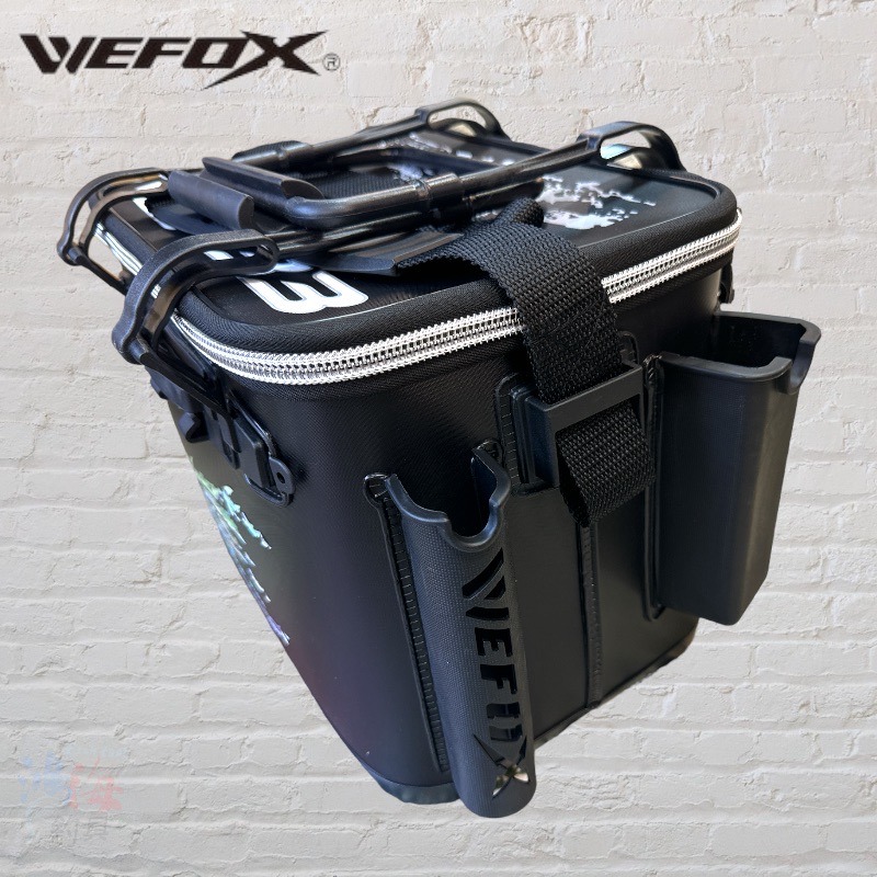 紅海釣具企業社《WEFOX》WEX-01 2MM硬式燙色誘餌袋-黑燙銀-細節圖5