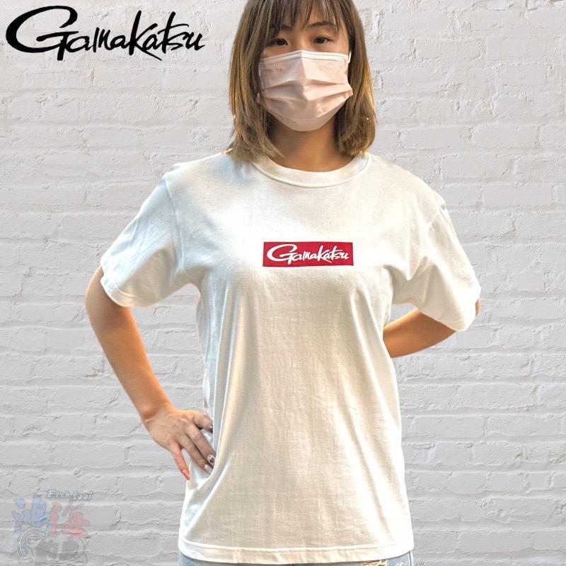 中壢鴻海釣具《gamakatsu》22 GM-3688 LOGO短袖T恤 純棉短袖-細節圖4