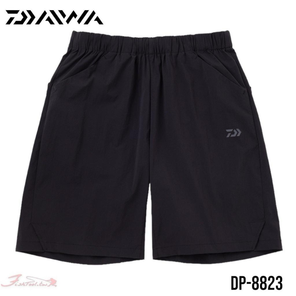 中壢鴻海釣具《DAIWA》 DP-8823 黑色防潑水釣魚短褲 23年款-細節圖2