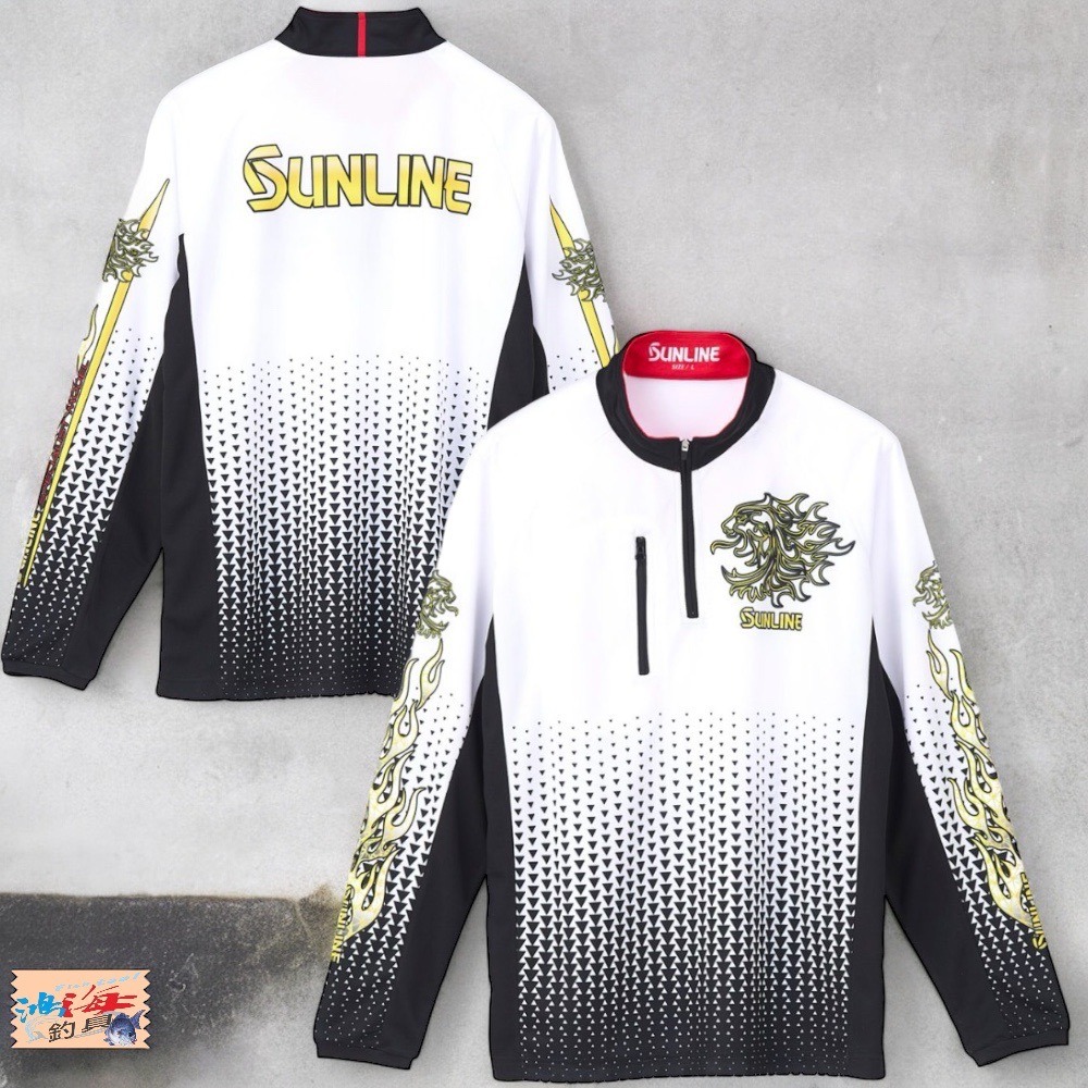 紅海釣具企業社《SUNLINE》SUW-04201CW 吸水速乾半拉鍊式長袖釣魚衫  22年款-細節圖2