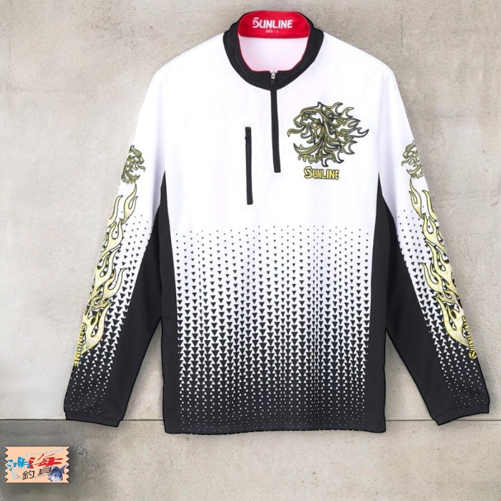 紅海釣具企業社《SUNLINE》SUW-04201CW 吸水速乾半拉鍊式長袖釣魚衫  22年款-細節圖3