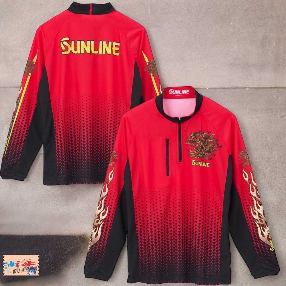 紅海釣具企業社《SUNLINE》SUW-04201CW 吸水速乾半拉鍊式長袖釣魚衫  22年款-細節圖5