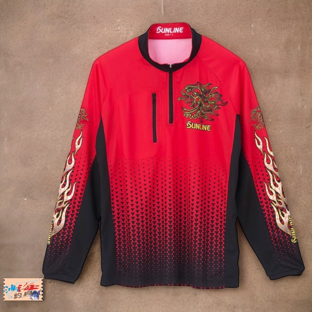 紅海釣具企業社《SUNLINE》SUW-04201CW 吸水速乾半拉鍊式長袖釣魚衫  22年款-細節圖6