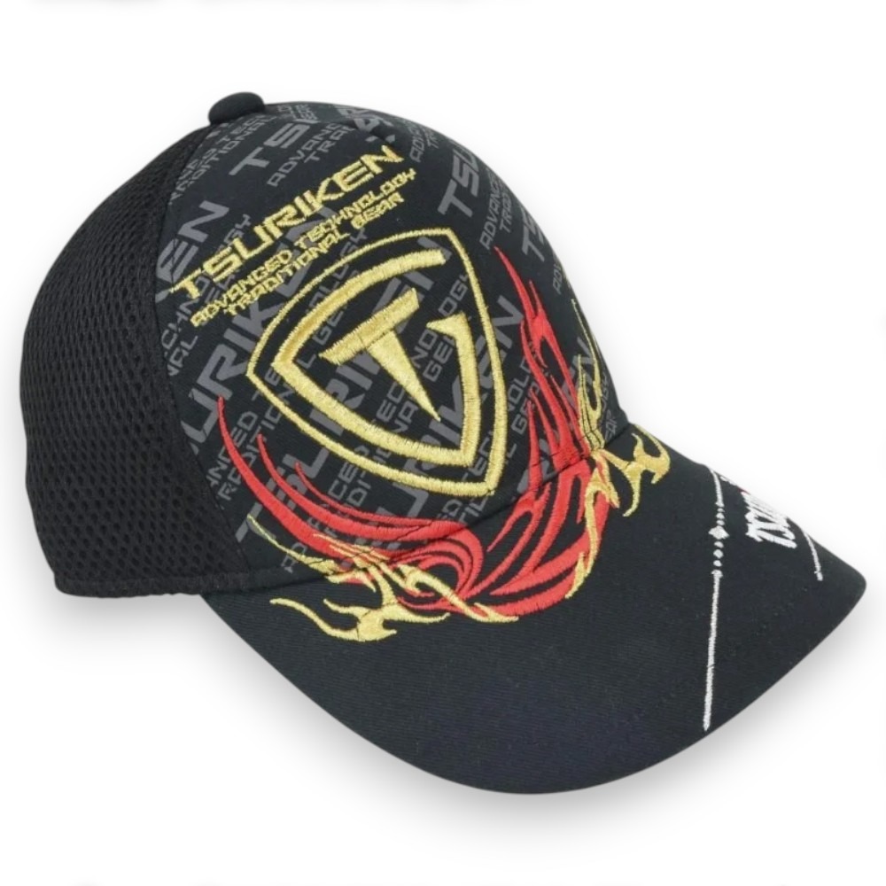 中壢紅海釣具【TSURIKEN】釣研 THC251黑色釣魚半網帽-細節圖4