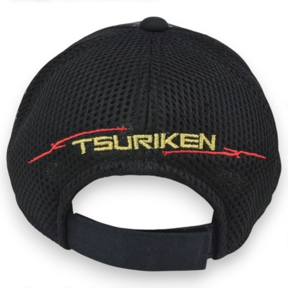 中壢紅海釣具【TSURIKEN】釣研 THC251黑色釣魚半網帽-細節圖6