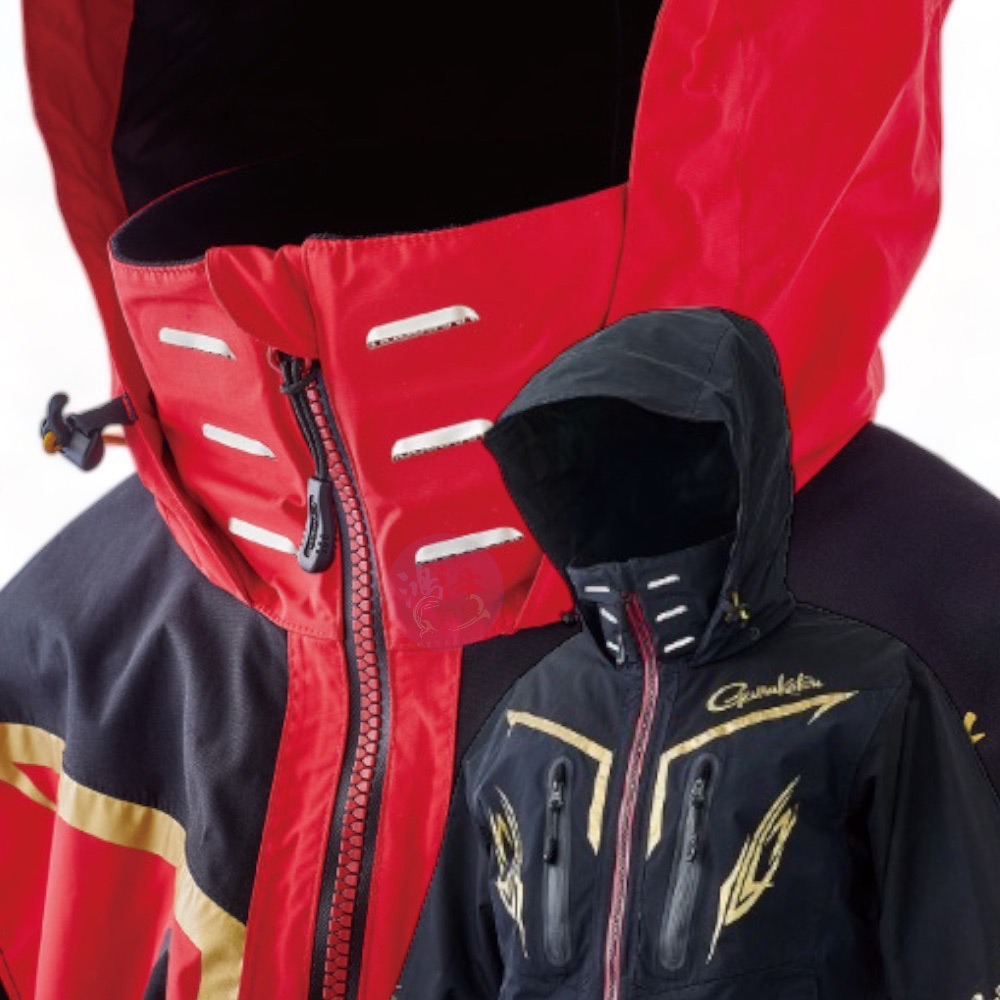 紅海釣具企業社【gamakatsu】GM-3658 黑色釣魚套裝 雨衣 防水套裝-細節圖6