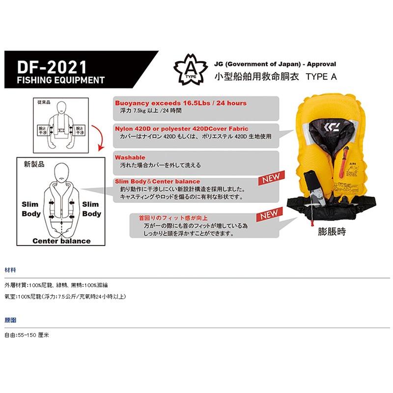 中壢鴻海釣具《DAIWA》DF-2021 肩掛式 充氣救生衣-細節圖7