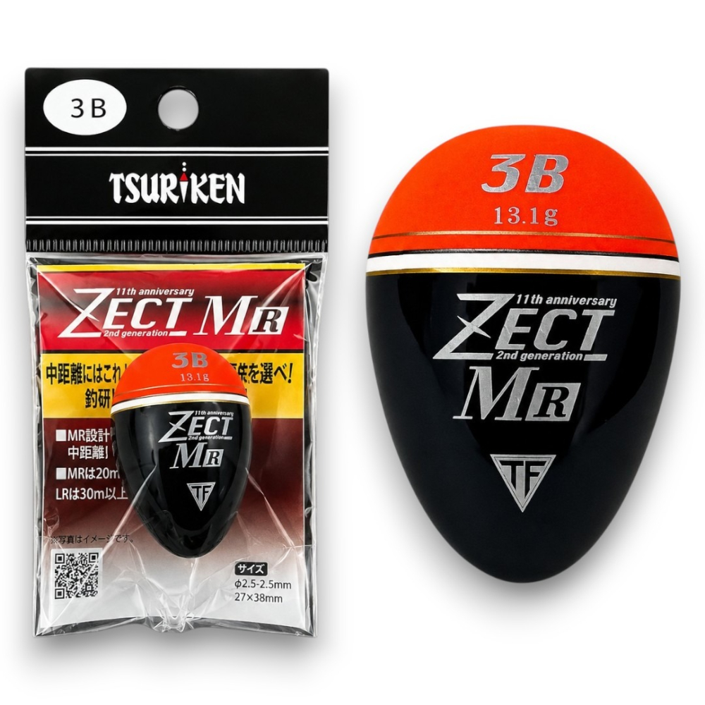 中壢紅海釣具【TSURIKEN】釣研 ゼクトZECT MR 磯釣浮標 中距離阿波 黑毛浮標 尾長浮標 磯釣用品 日本原裝-細節圖2