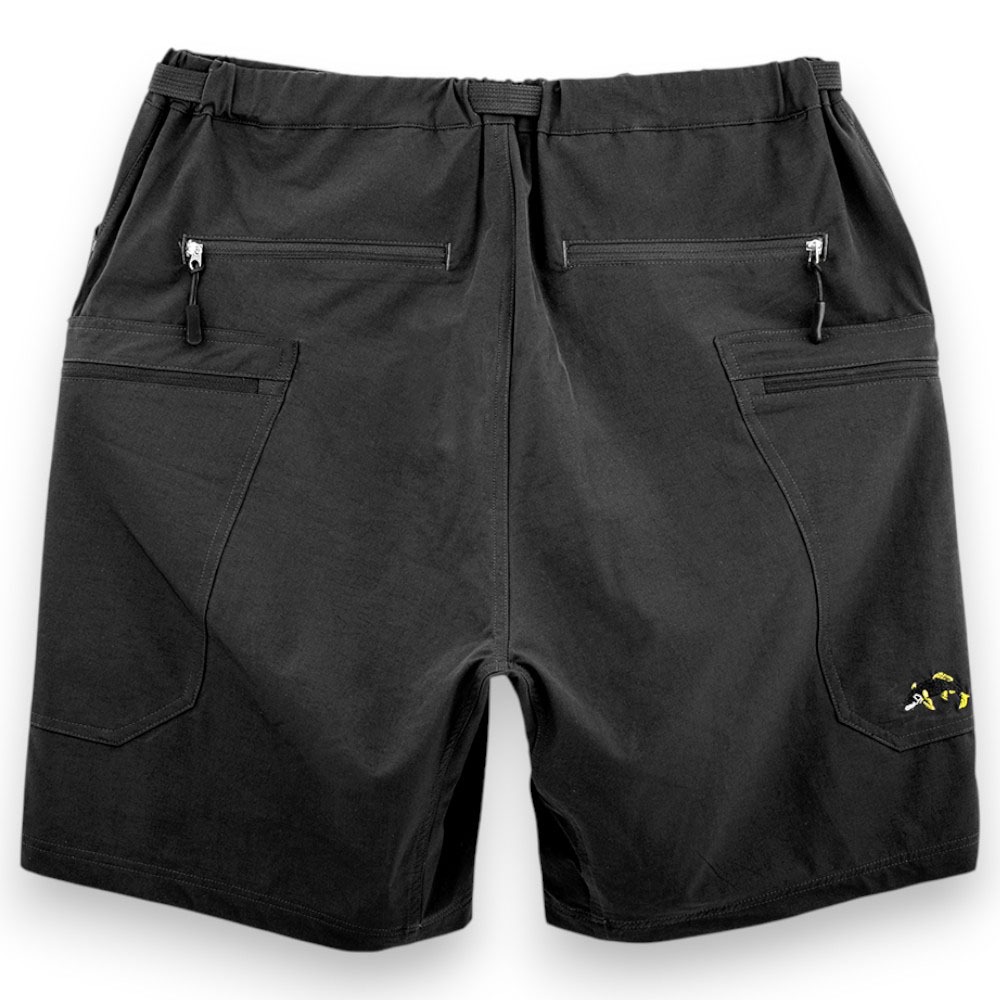 中壢紅海釣具【SUNLINE】SUW-05305 黑色防潑水釣魚短褲 機能短褲 多口袋短褲 高彈性短褲 (26年春夏款)-細節圖3