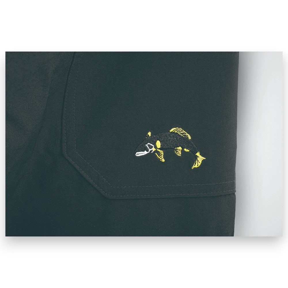中壢紅海釣具【SUNLINE】SUW-05305 黑色防潑水釣魚短褲 機能短褲 多口袋短褲 高彈性短褲 (26年春夏款)-細節圖4