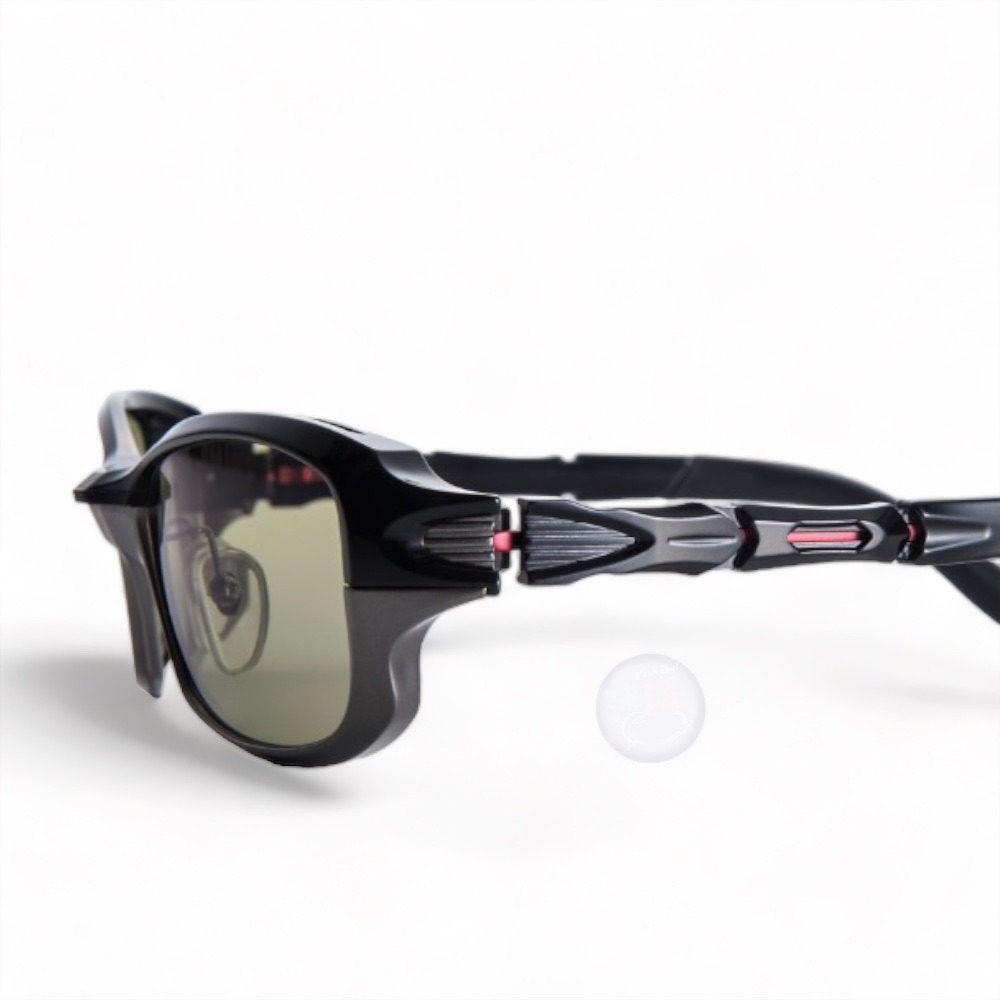 中壢鴻海釣具《ZEAL》FANTOM F-1560 PA尼龍偏光眼鏡#(鏡架框色-黑/紅，鏡片色-TVS淺黑 )-細節圖3