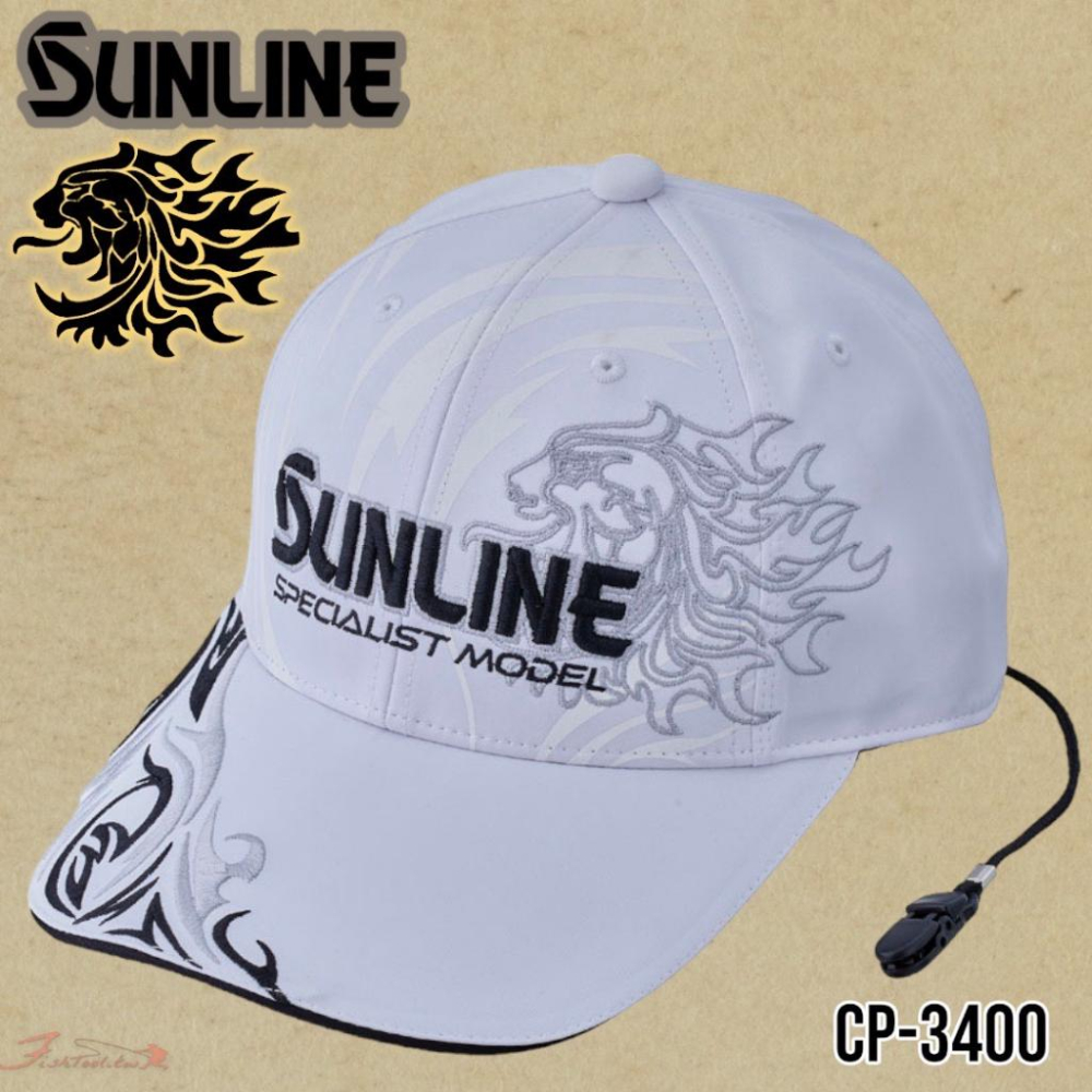 中壢鴻海釣具《SUNLINE》CP-3400 獅子刺繡釣魚帽 23年款-細節圖5