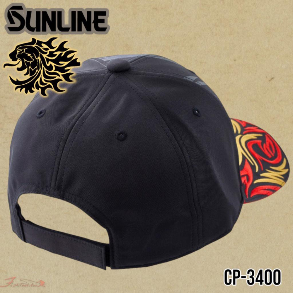 中壢鴻海釣具《SUNLINE》CP-3400 獅子刺繡釣魚帽 23年款-細節圖6