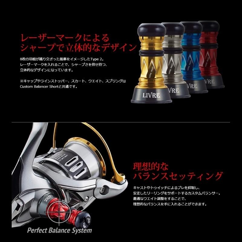 中壢紅海釣具【LIVRE】Custom Balancer TYPE2(短) 配重平衡防撞桿 平衡桿 捲線器防撞桿-細節圖3