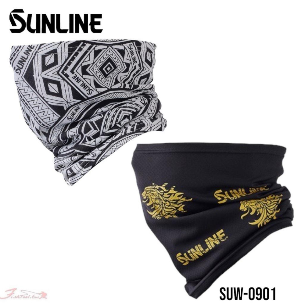 中壢鴻海釣具《SUNLINE》  SUW-0901 防曬頭巾 23年款  圍脖 面罩-細節圖2