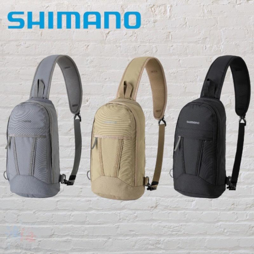 (鴻海釣具企業社)《SHIMANO》22 BS-011V 黑色側背包M號 肩背包 釣魚包包 防撥水