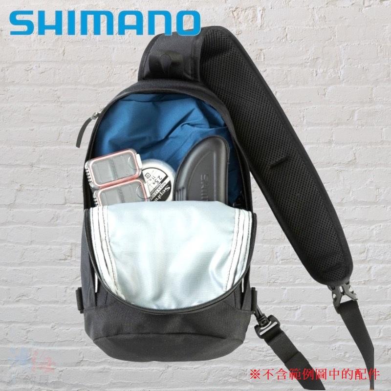 (鴻海釣具企業社)《SHIMANO》22 BS-011V 黑色側背包M號 肩背包 釣魚包包 防撥水-細節圖8