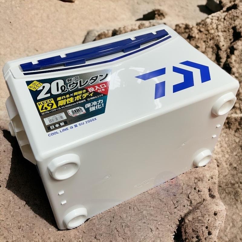 紅海釣具企業社 【DAIWA】 COOL LINE ALPHA 3 GU2000X 藍白色冰箱-有投入孔 另售釣武者貼紙-細節圖5
