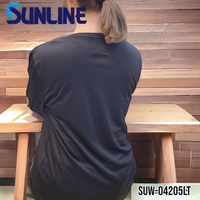 中壢鴻海釣具《SUNLINE》 SUW-04205LT 黑色獅子圖案速乾長袖防蚊上衣-細節圖4