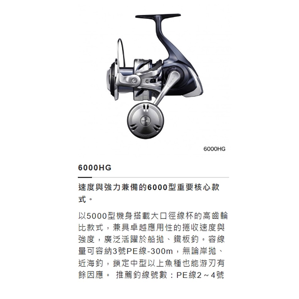 中壢紅海釣具【SHIMANO】TWIN POWER SW 紡車捲線器 (21年款)-規格圖8
