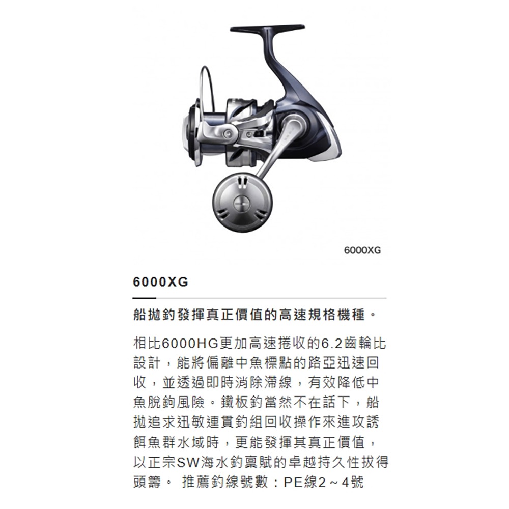 中壢紅海釣具【SHIMANO】TWIN POWER SW 紡車捲線器 (21年款)-規格圖8