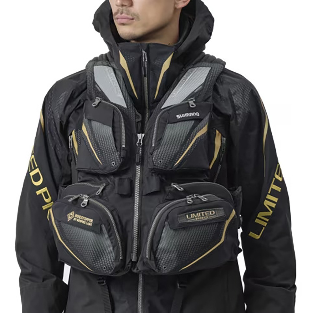 中壢紅海釣具【SHIMANO】 VF-130Y  LIMITED PRO FIRE BLOOD 釣魚救生衣 25秋磯款-細節圖2