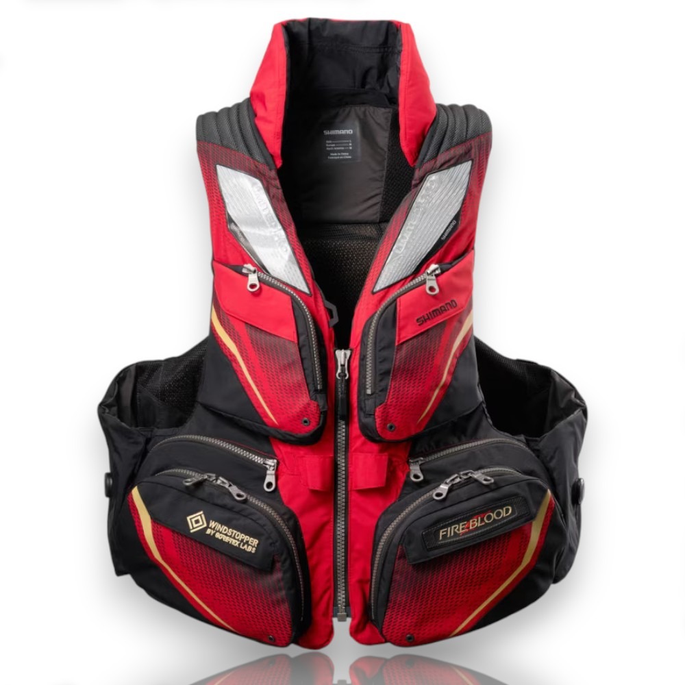 中壢紅海釣具【SHIMANO】 VF-130Y  LIMITED PRO FIRE BLOOD 釣魚救生衣 25秋磯款-規格圖11