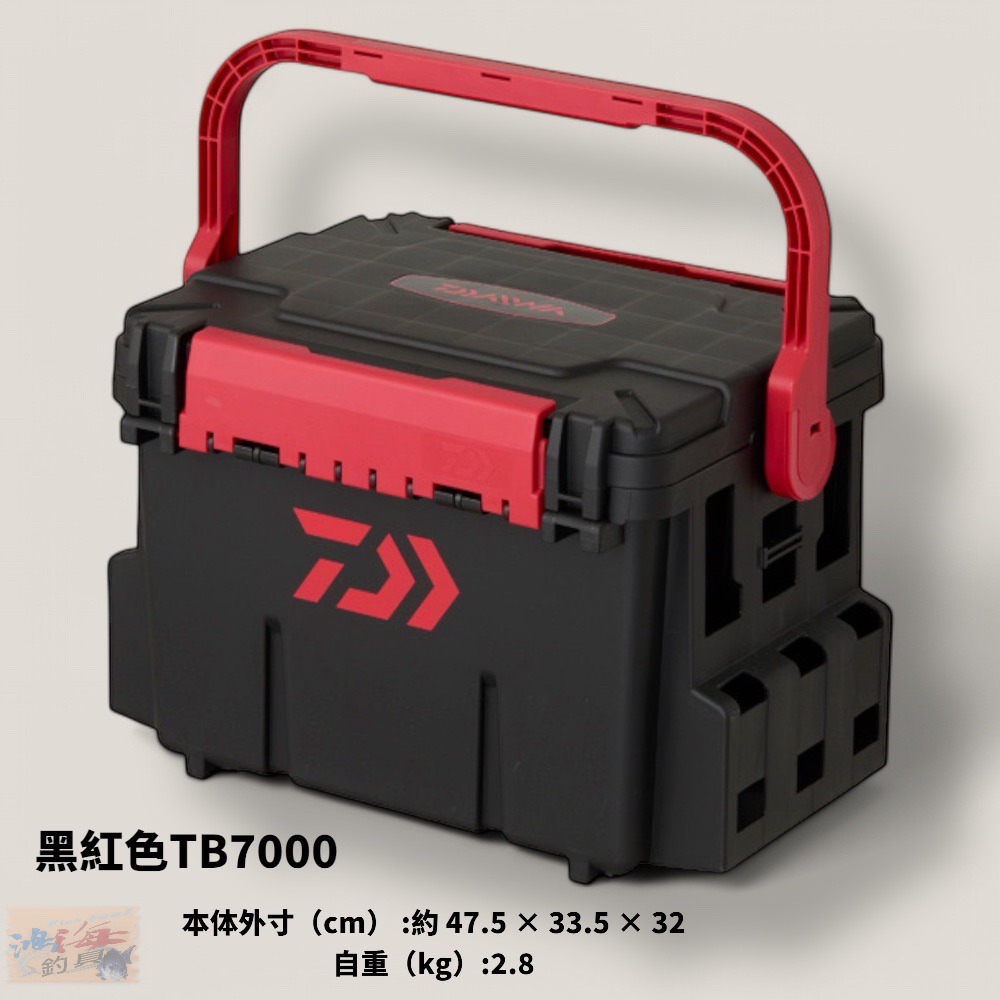 中壢鴻海釣具【DAIWA】TACKLE BOX TB9000 TB7000 TB5000 工具箱 船釣置物箱 釣具收納箱-規格圖11
