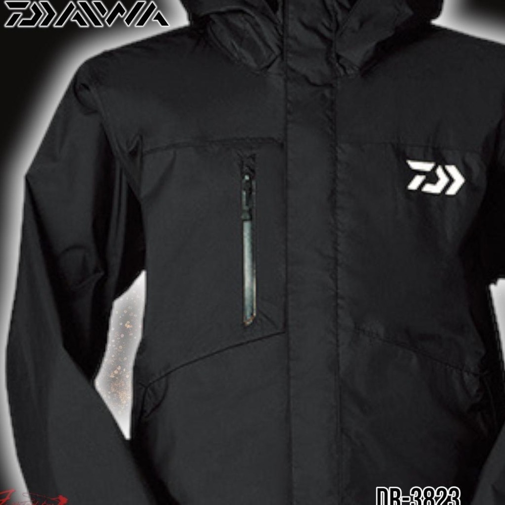中壢鴻海釣具《DAIWA》DR-3823 Rainmax雨衣 黑色釣魚套裝 23年款-細節圖5