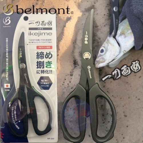 中壢鴻海釣具《Belmont》MP-290 一刀兩斷 殺魚剪刀