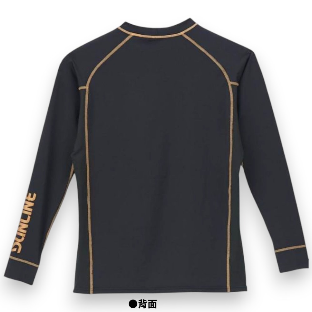 中壢紅海釣具【SUNLINE】SUW-06201CW  黑色×金色冷感防蚊內搭衣-細節圖3