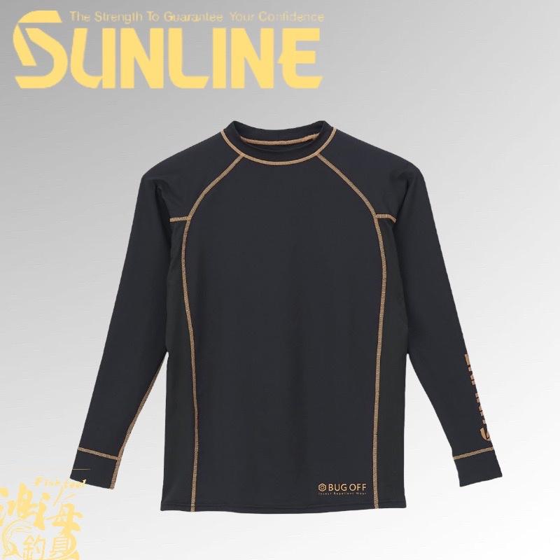 中壢鴻海釣具《SUNLINE》22 SUW-06201CW  黑/金冷感內搭衣 SUW-06202CW黑/金冷感內搭褲-細節圖3